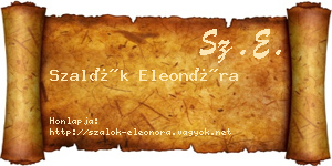 Szalók Eleonóra névjegykártya